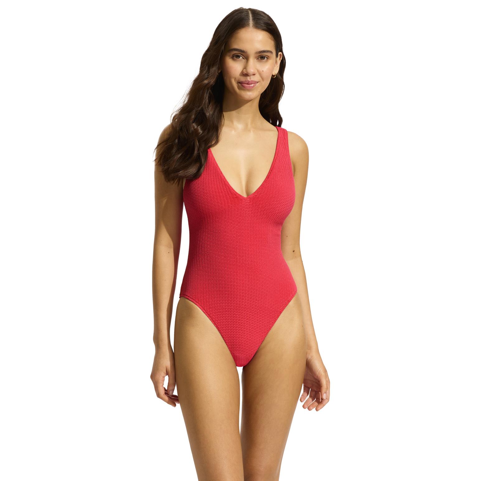 Seafolly Seadive Deep V Neck One Piece